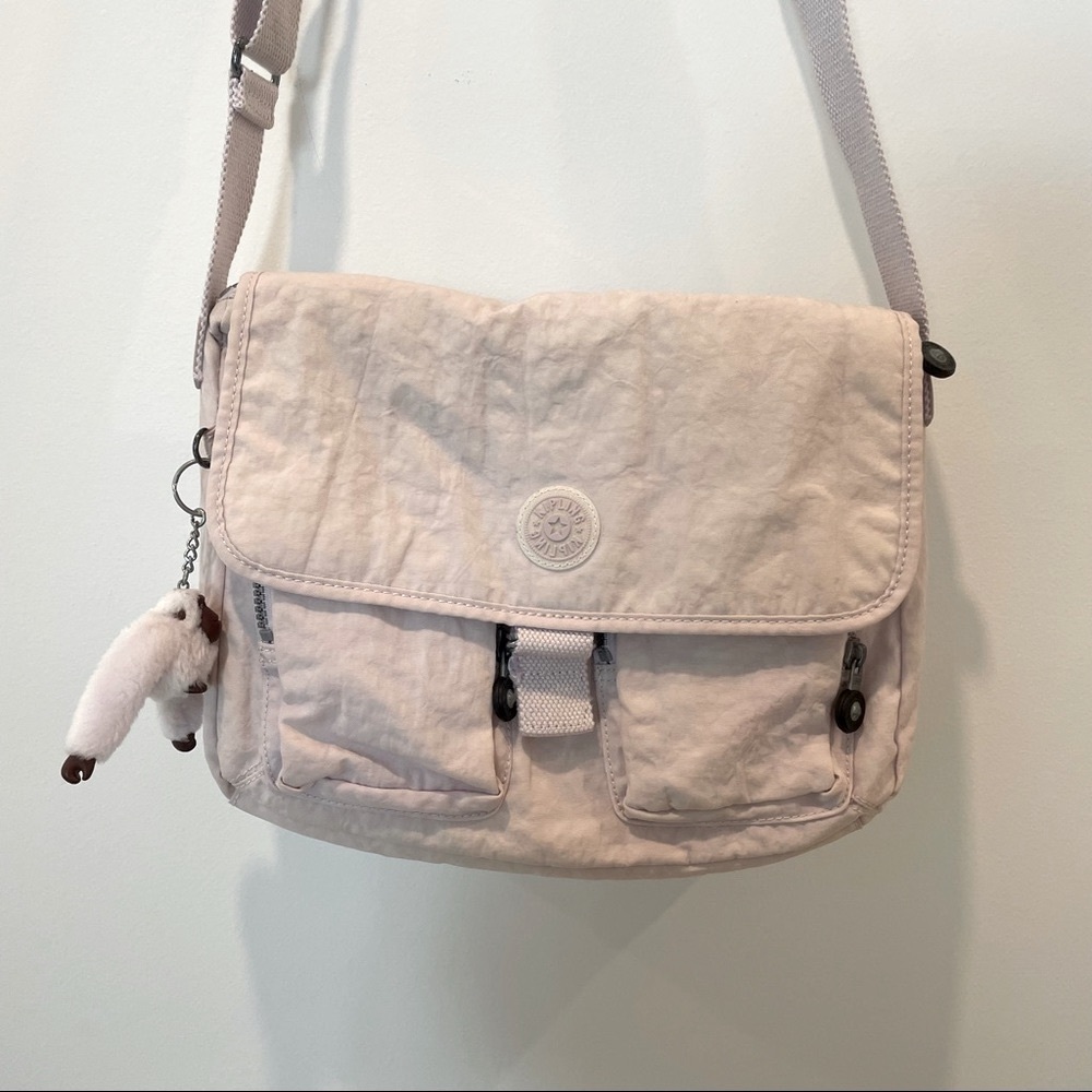 Kipling Crossbody Bag In Light Pink 2 pocket - OS